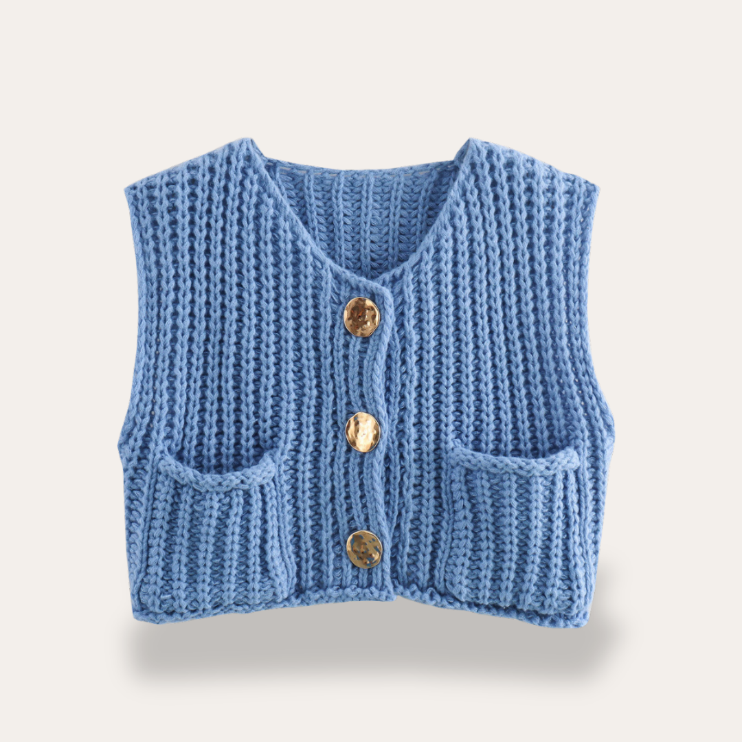 Women's Vest Knitted Vest Sleeveless Pockets | Altivaro