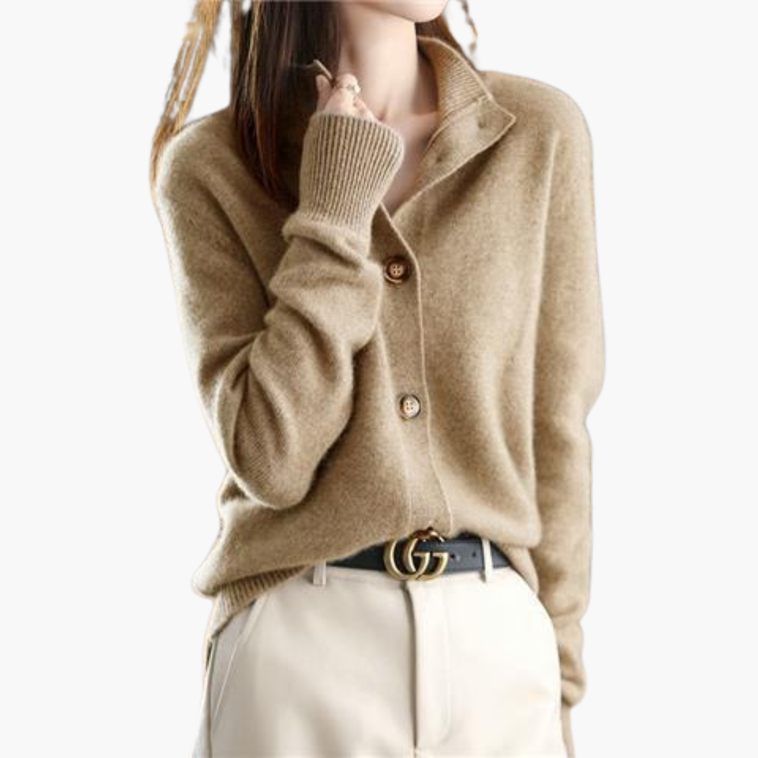 Women's Cardigan in Soft Fabric with Buttons | Altivaro