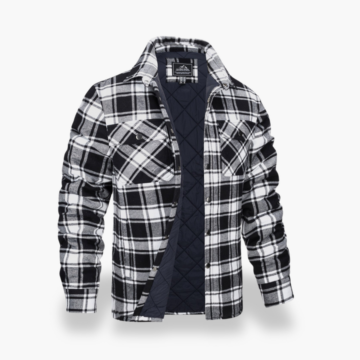 Men's Quilted Flannel Winter Shirt Jacket | Altivaro