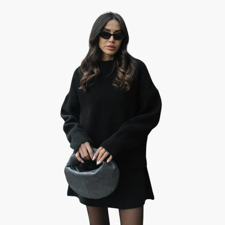 Completo Donna Maglia e Gonna Antracite Lana Sintetica Invernale | Altivaro