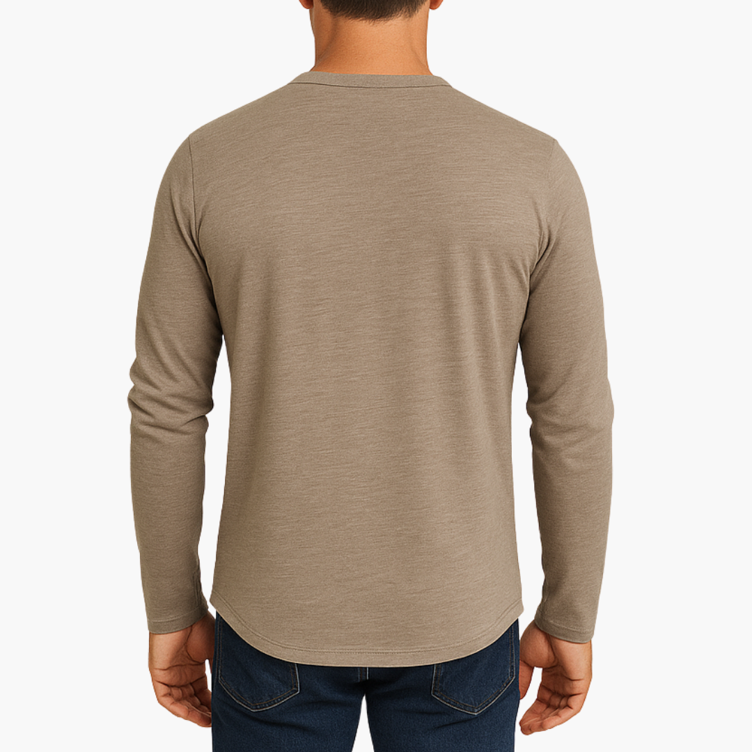 Maglia Uomo Henley Manica Lunga Casual Slim | Altivaro-Altivaro