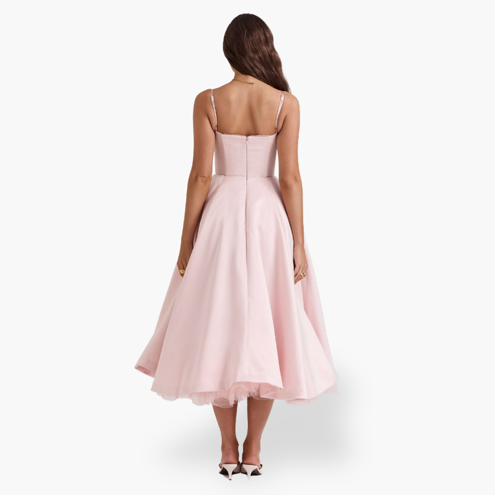 Abito Donna Elegante Midi Svasato Bustier Cerimonia |  Altivaro