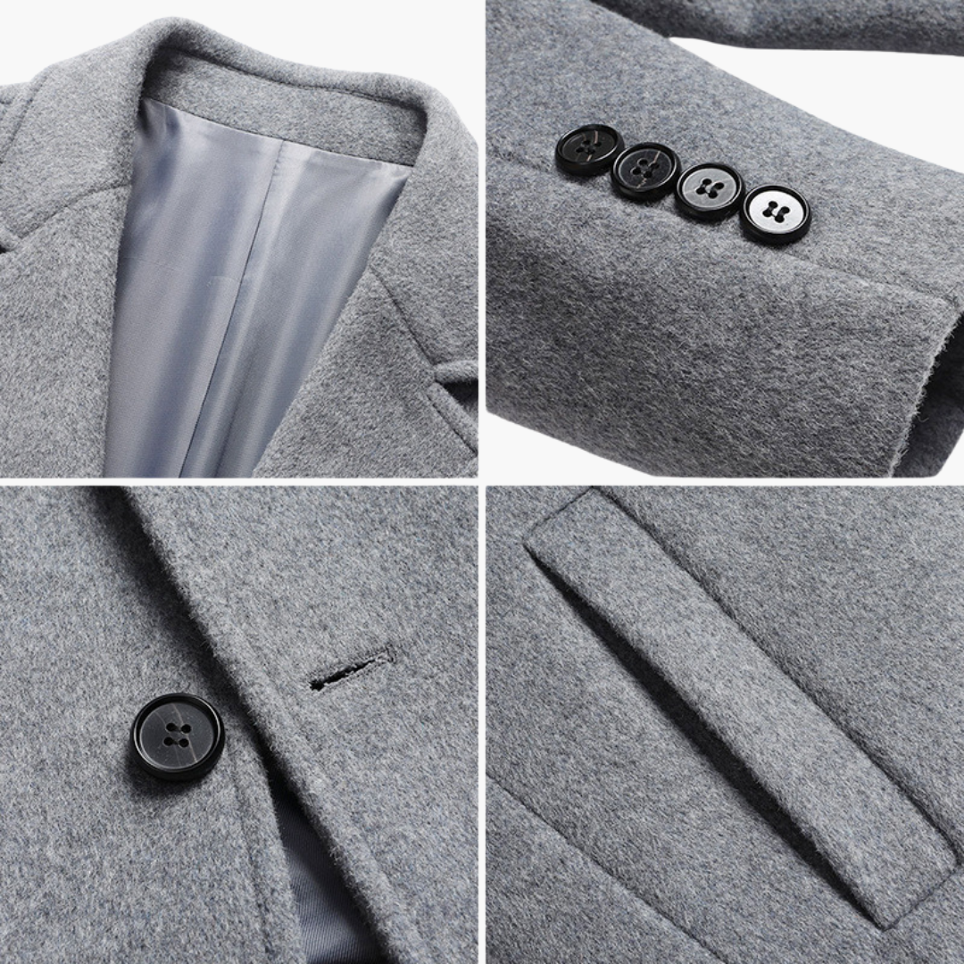 Cappotto Uomo Lana Classico Elegante Lungo | Altivaro