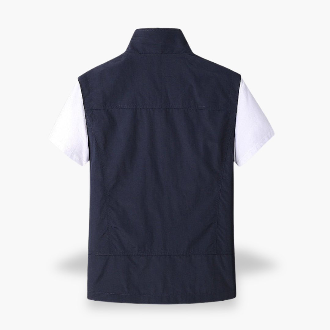 Gilet Uomo Multitasche Zip Cotone Leggero | Altivaro