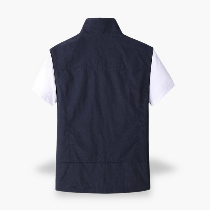 Gilet Uomo Multitasche Zip Cotone Leggero | Altivaro