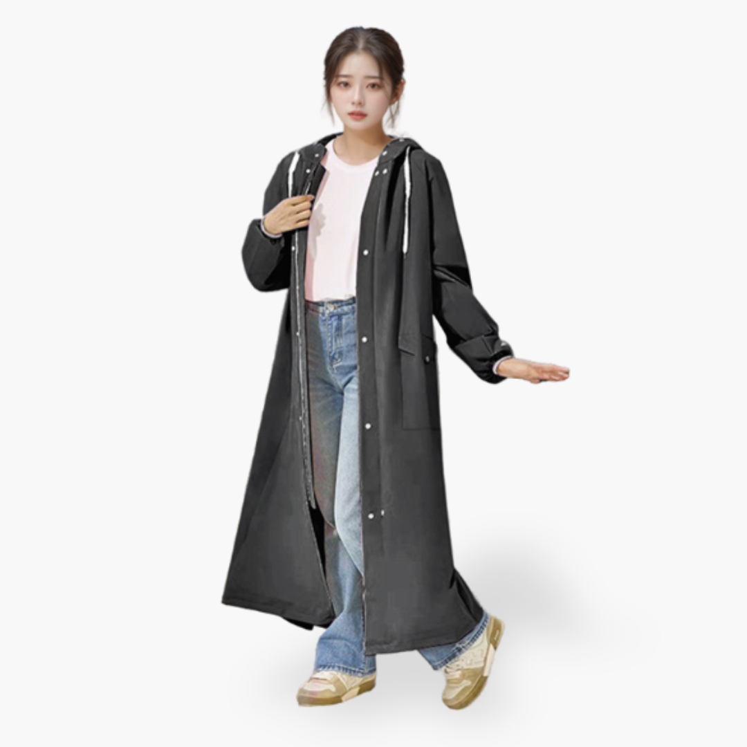 Cappotto Lungo da Donna Leggero con Cappuccio e Tasche | Altivaro