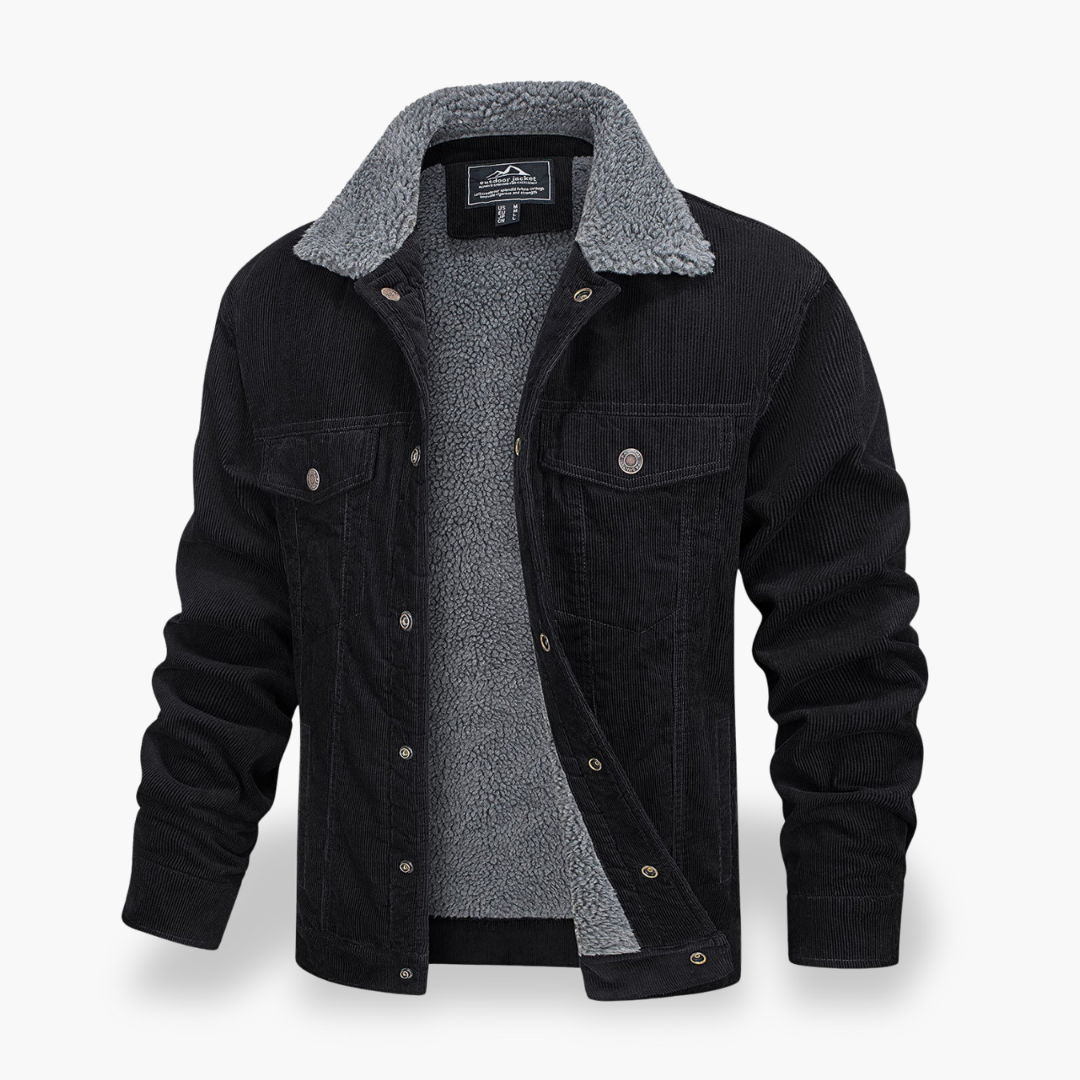 Men's Winter Jacket Corduroy Sherpa Lined | Altivaro