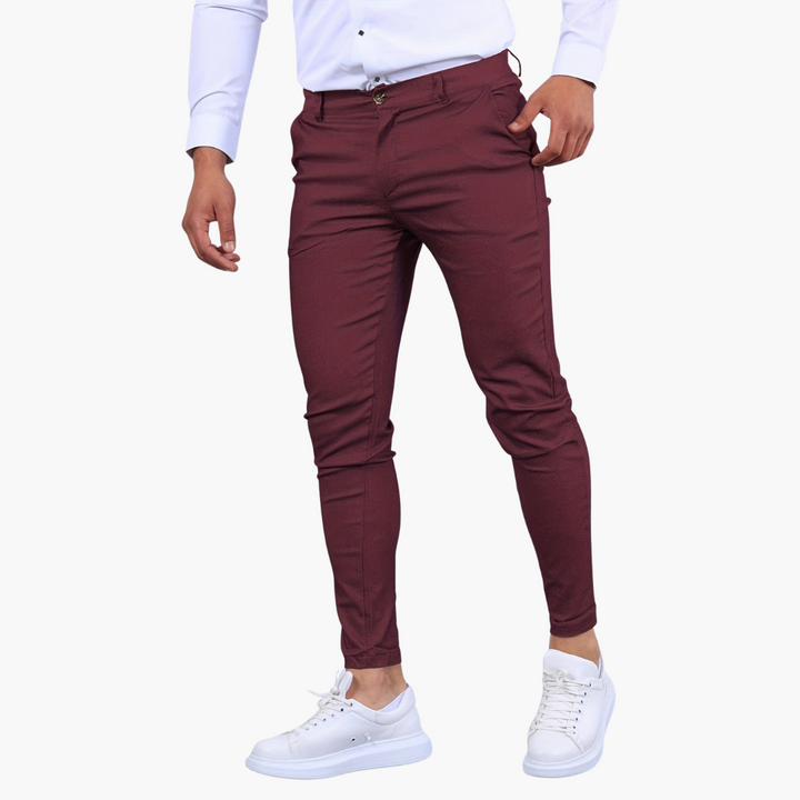 Pantaloni Skinny Fit Uomo con Tasca e Chiusura a Bottone | Altivaro