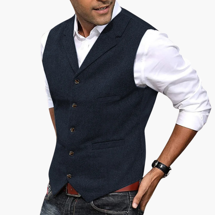 Gilet Uomo Spinato Tessuto per occasioni formali | Altivaro