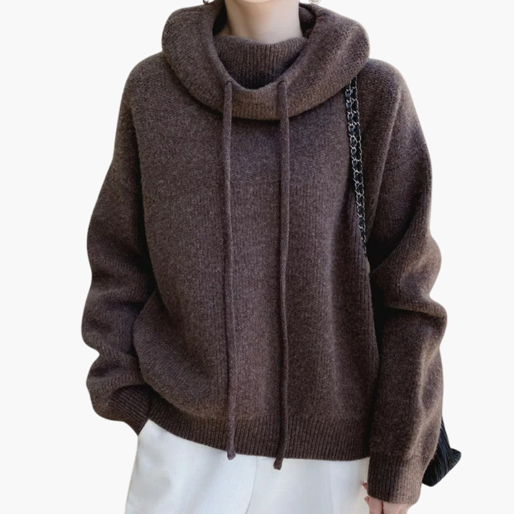 Maglione Donna con Cappuccio e Coulisse | Altivaro