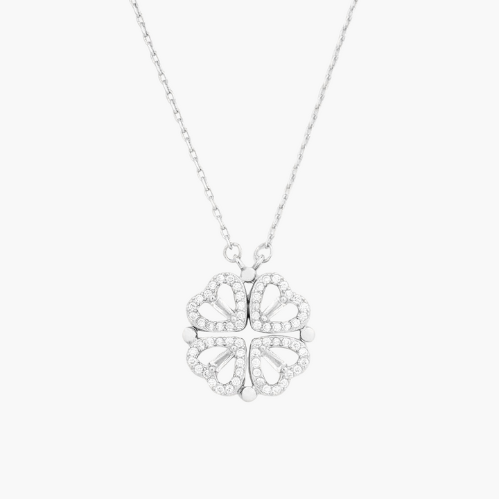 Collana Fiore con Cuori e Strass | Altivaro
