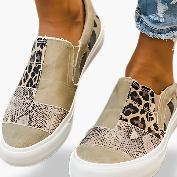 Scarpe Ortopediche Donna Slip On Tela Leopardate | Altivaro-Altivaro