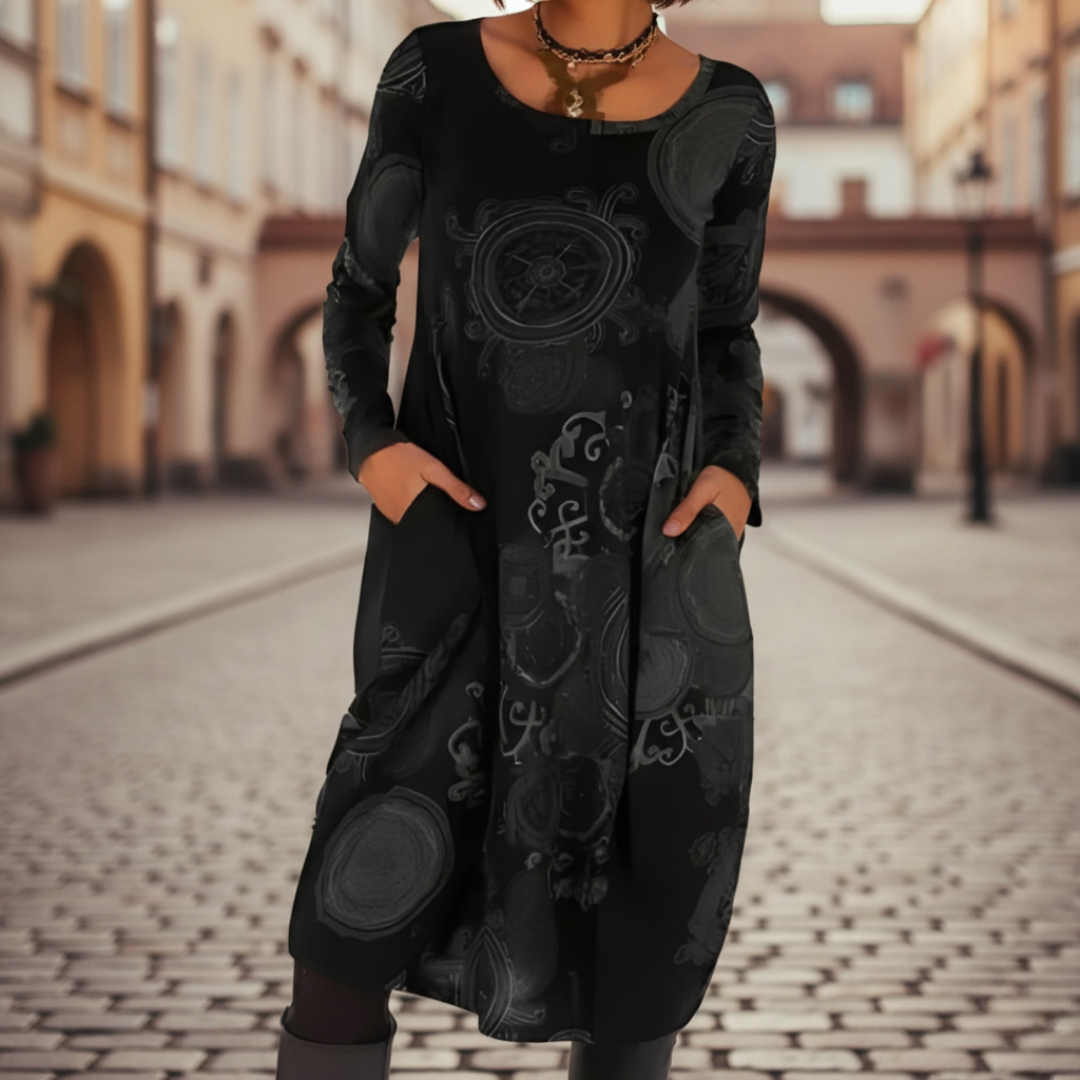 Vestito Donna Manica Lunga con Stampa | Altivaro