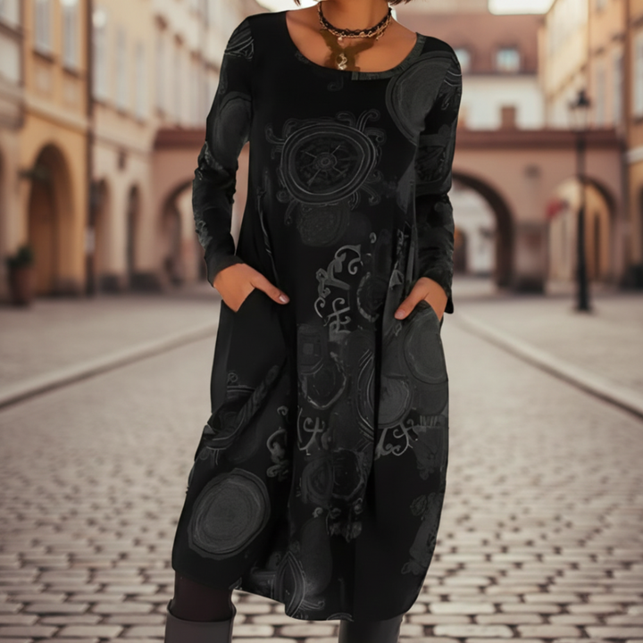 Vestito Donna Manica Lunga con Stampa | Altivaro