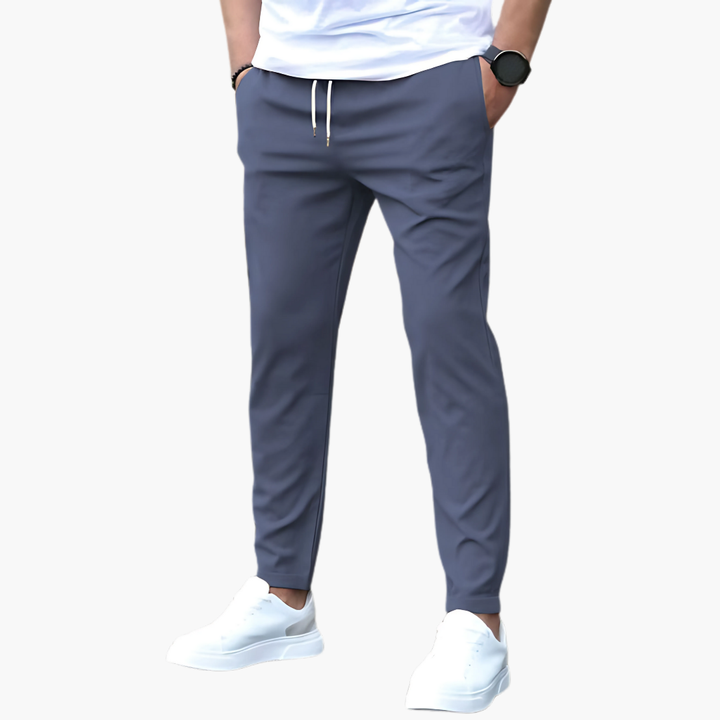 Pantaloni Uomo Casual Neri Slim Fit Cotone | Altivaro-Altivaro