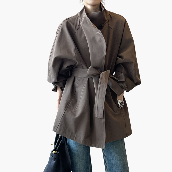 Lightweight Women's Coat with Belt | Altivaro