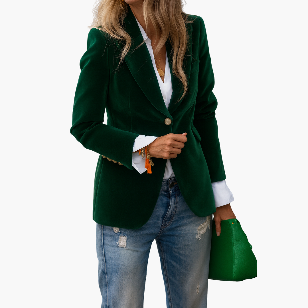 Giacca donna velluto monopetto  | Altivaro