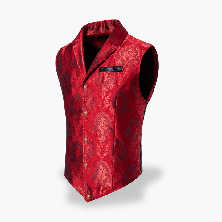 Gilet Uomo da Cerimonia in Raso Jacquard con Bottoni | Altivaro