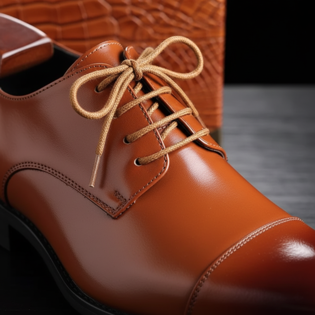 Elegante orthopädische Herrenschuhe aus Kunstleder | Altivaro