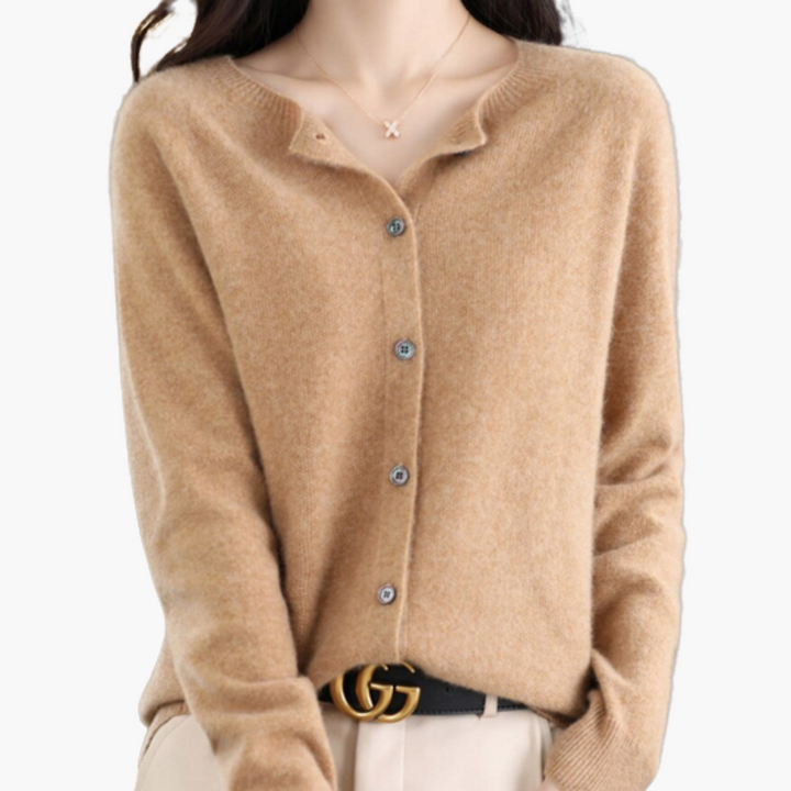 Cardigan Donna Lana Manica Lunga con Bottoni | Altivaro