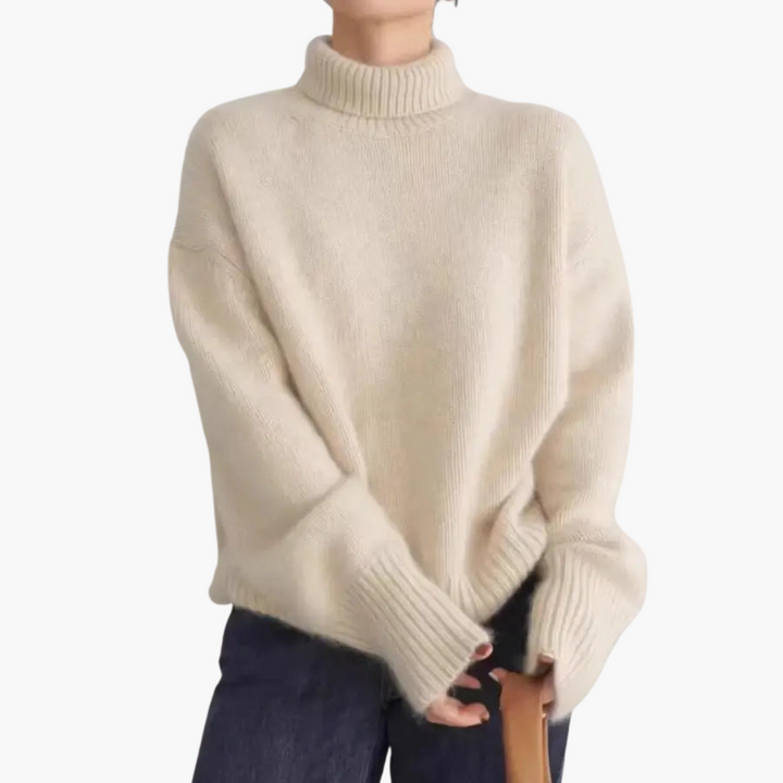 Maglione donna in cashmere con collo alto | Altivaro