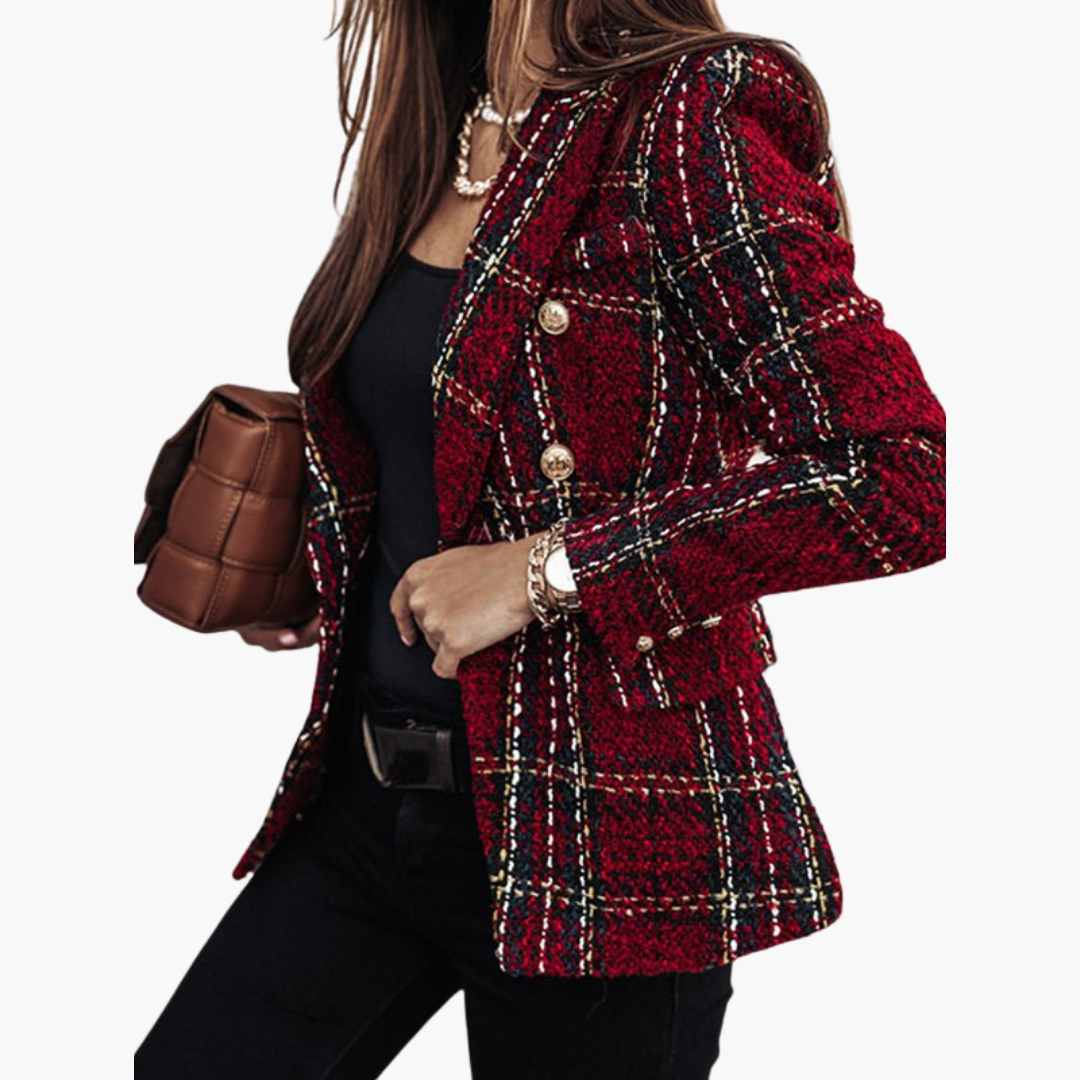 Blazer Donna in Tweed Scozzese Doppiopetto | Altivaro
