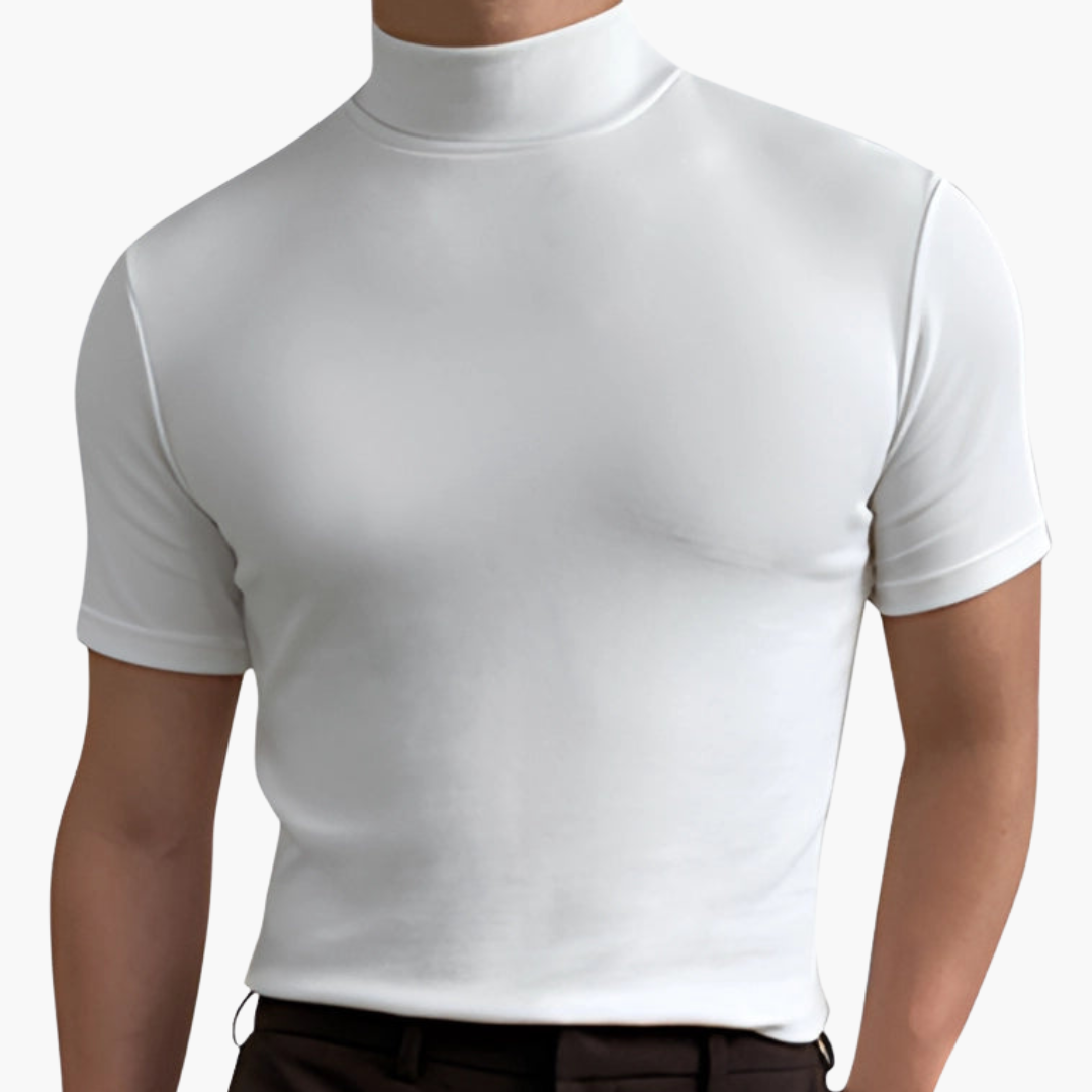 Maglietta Uomo Collo Alto Slim Fit Elasticizzata | Altivaro