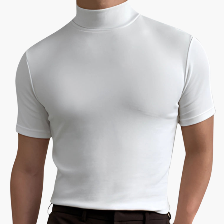 Maglietta Uomo Collo Alto Slim Fit Elasticizzata | Altivaro