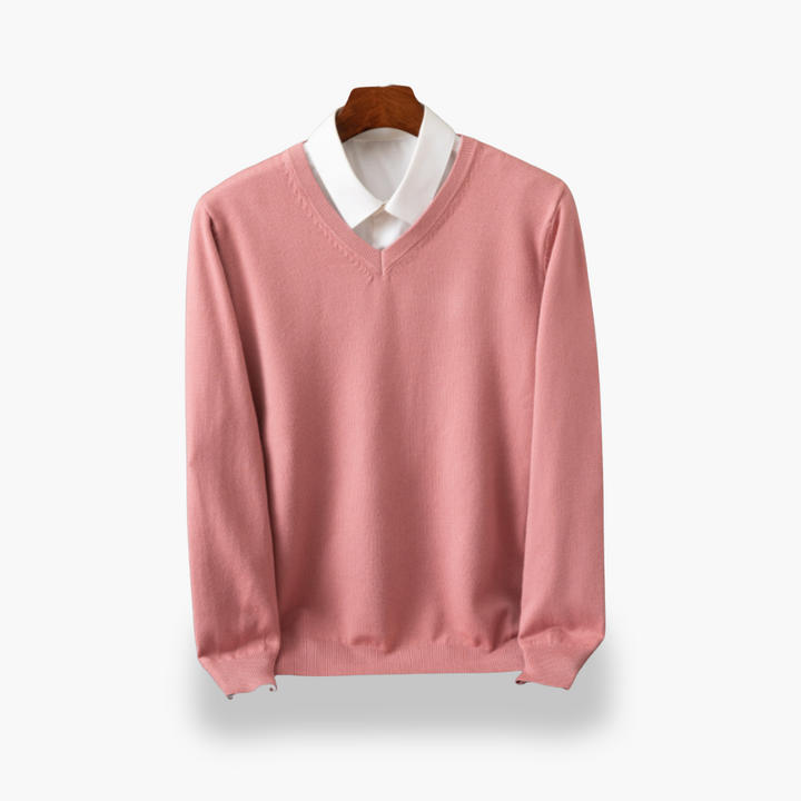 Maglione Uomo Girocollo con Colletto Camicia | Altivaro