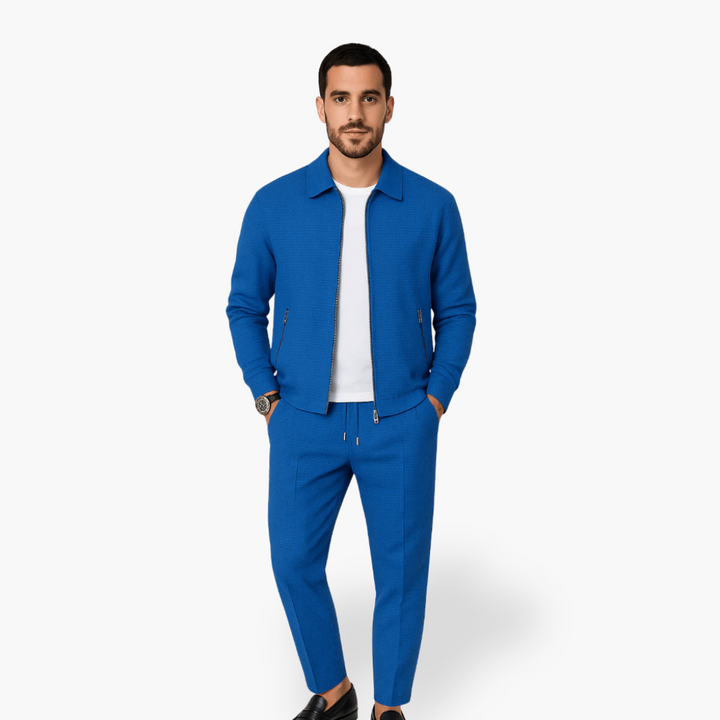 Completo Uomo in Maglia Waffle con Giacca e Pantaloni | Altivaro