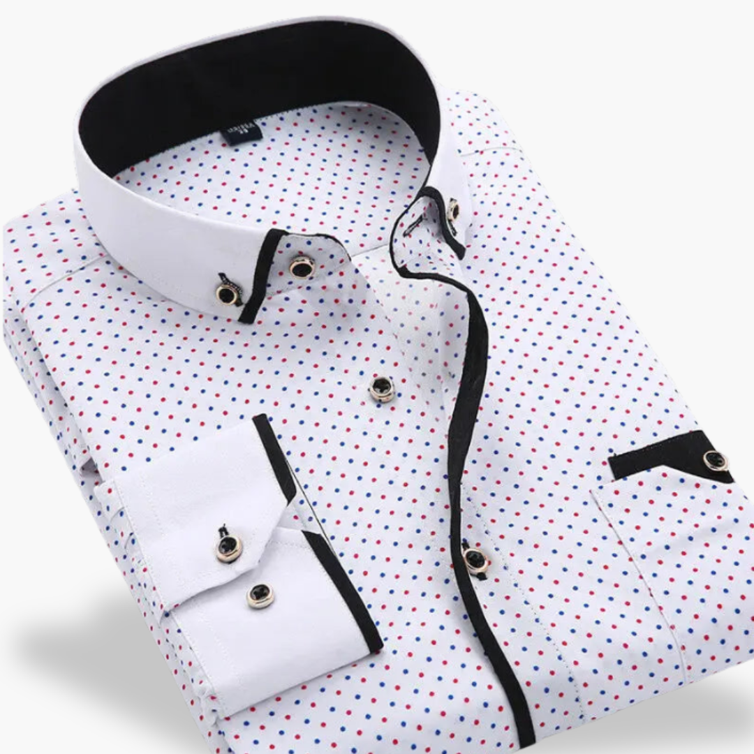 Men's Slim Fit Polka Dot Shirt | Altivaro