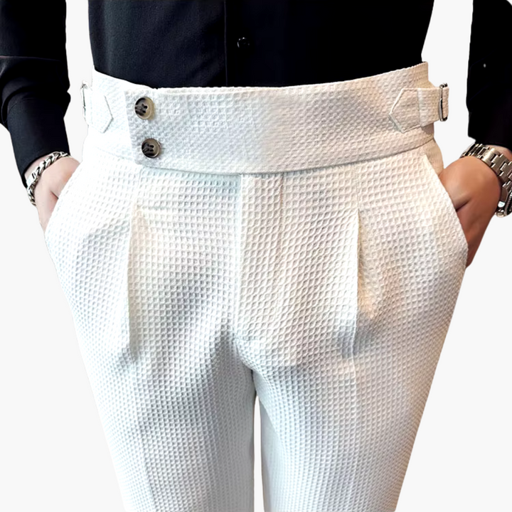 Uomo Pantaloni Eleganti Slim Tessuto Leggero | Altivaro