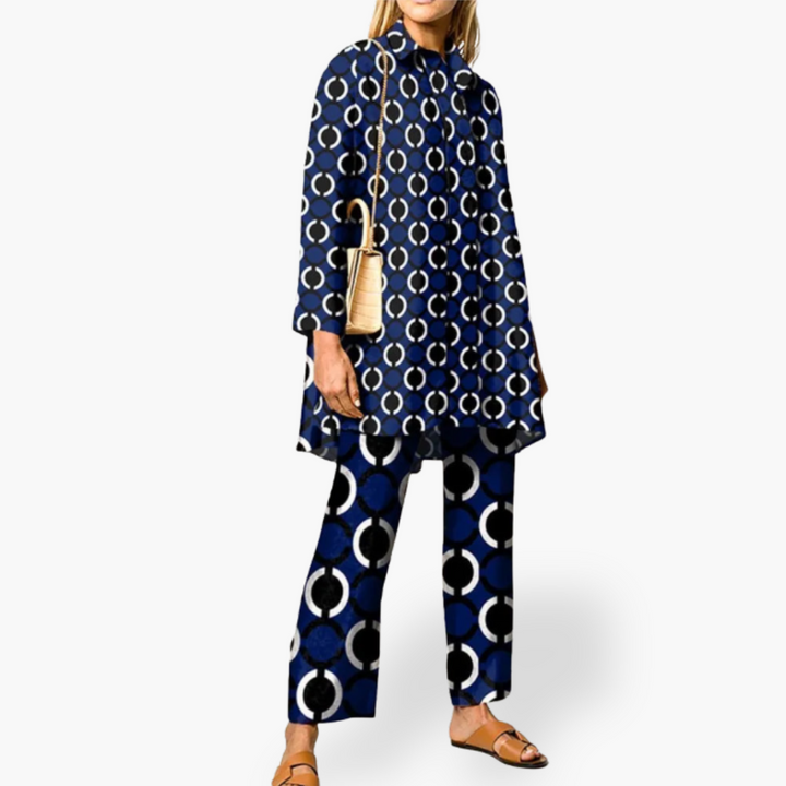 Completo Donna Stampa Manica Lunga Pantaloni | Altivaro