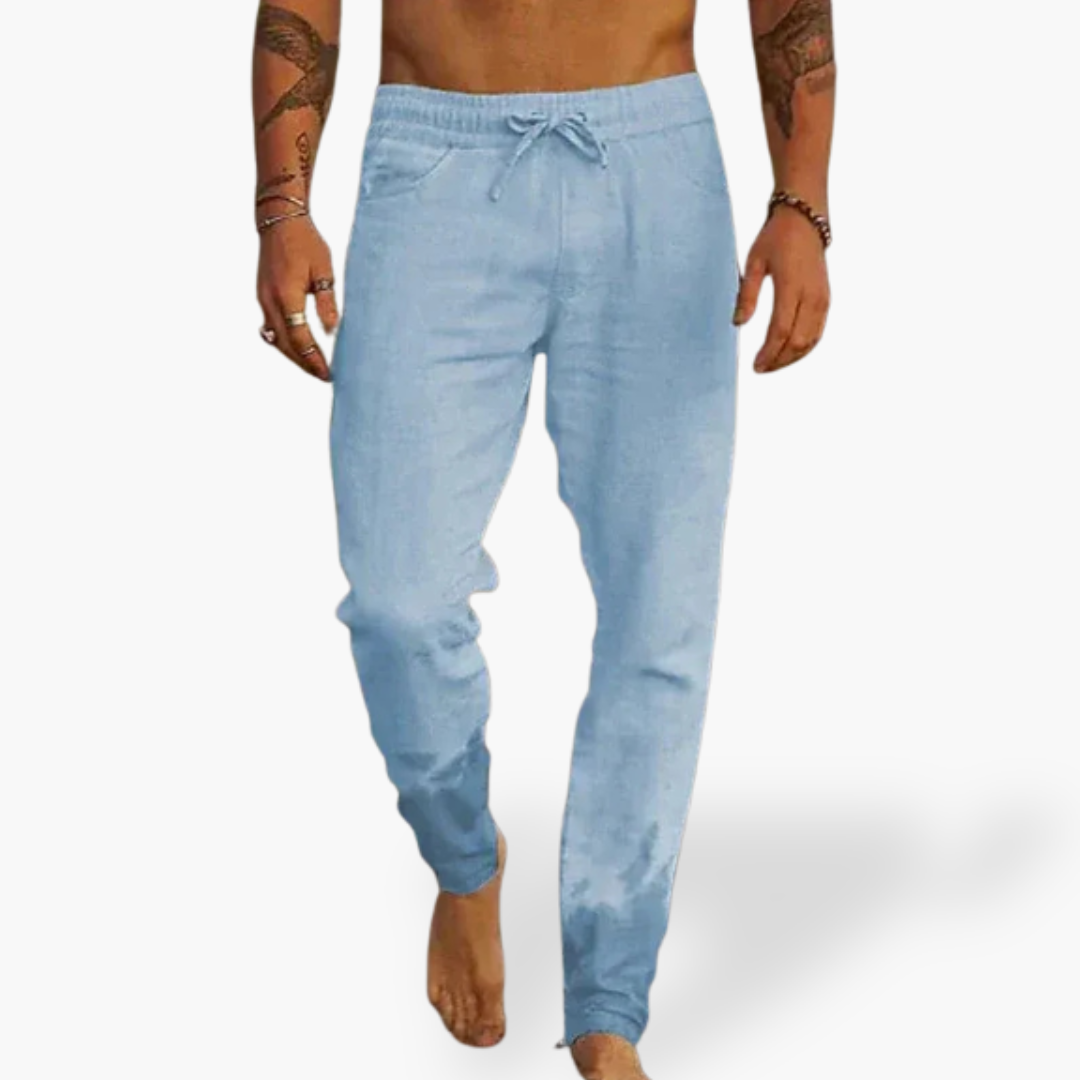 Pantaloni Lino Uomo Casual Jogger Leggeri | Altivaro-Altivaro