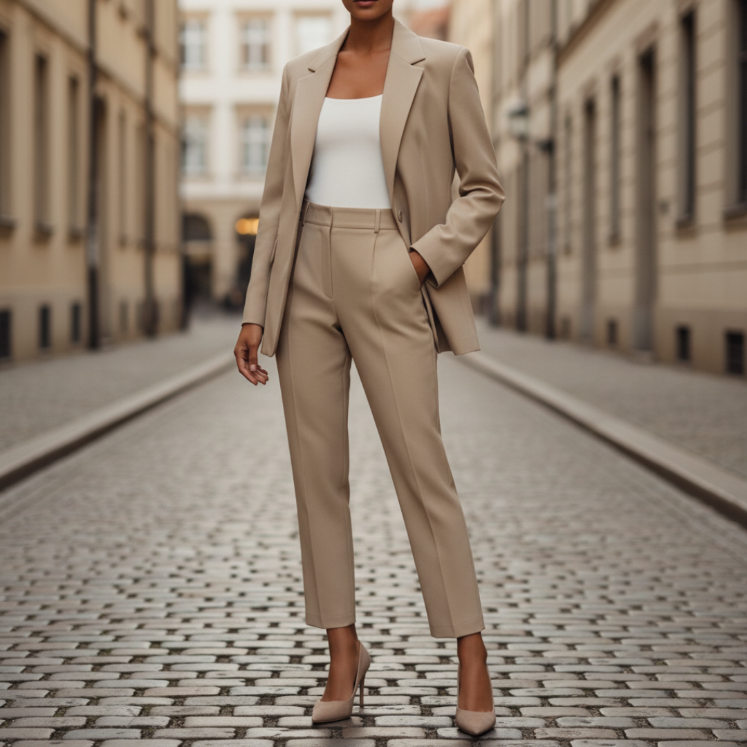 Elegante Damen Business-Hose Komplett aus Polyester | Altivaro