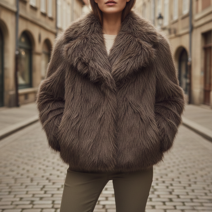 Pelliccia sintetica donna corta elegante | Altivaro