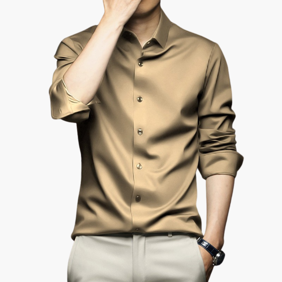 Camicia Elegante Uomo in Raso Slim Fit | Altivaro