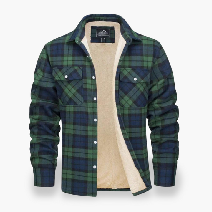 Camicia Giacca Uomo Foderata in Pile a Quadri Invernale | Altivaro