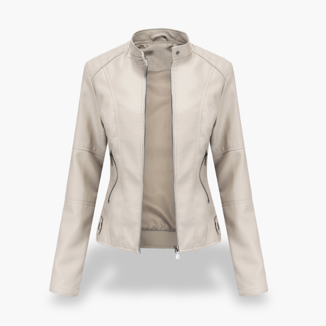 Giacca Donna Ecopelle Slim Fit con Zip Frontale | Altivaro