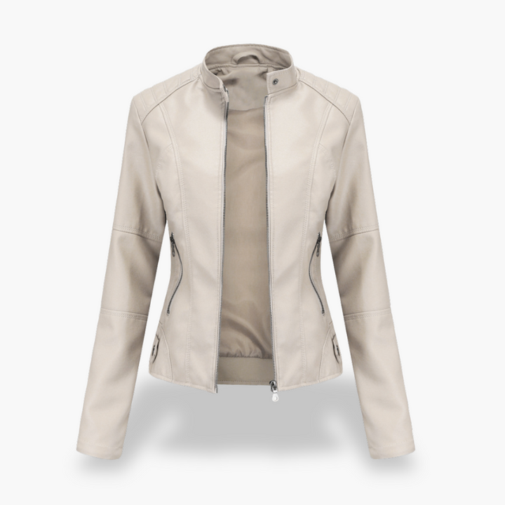 Giacca Donna Ecopelle Slim Fit con Zip Frontale | Altivaro