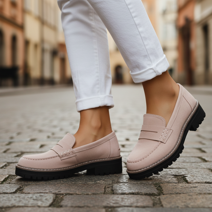 Orthopädischer Damenschuh Mokassin aus Wildleder mit Komfortsohle | Altivaro