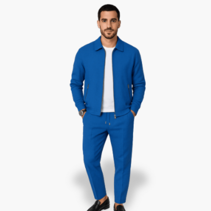 Set Uomo in Maglia Waffle con Giacca e Pantaloni | Altivaro