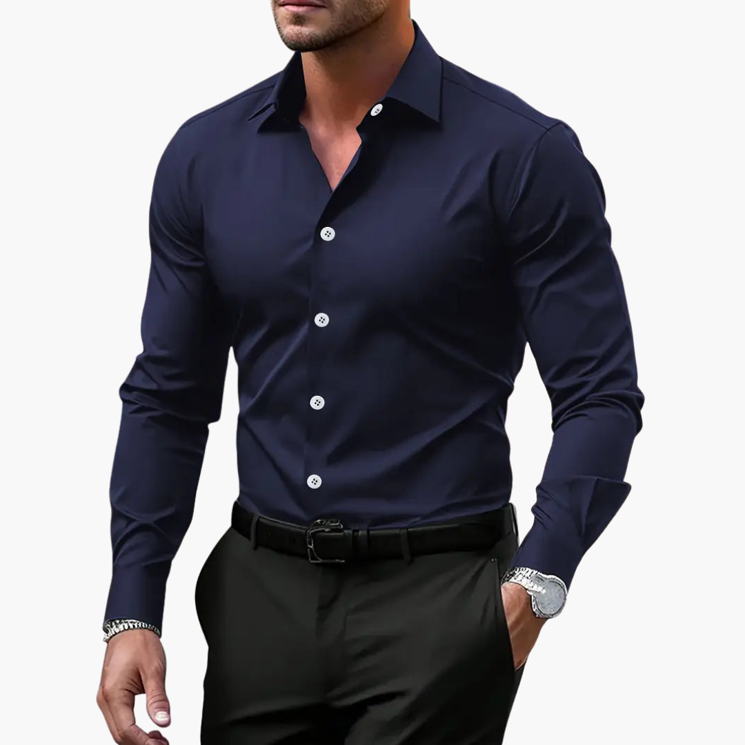 Camicia Uomo Slim Fit Elegante Maniche Lunghe | Altivaro