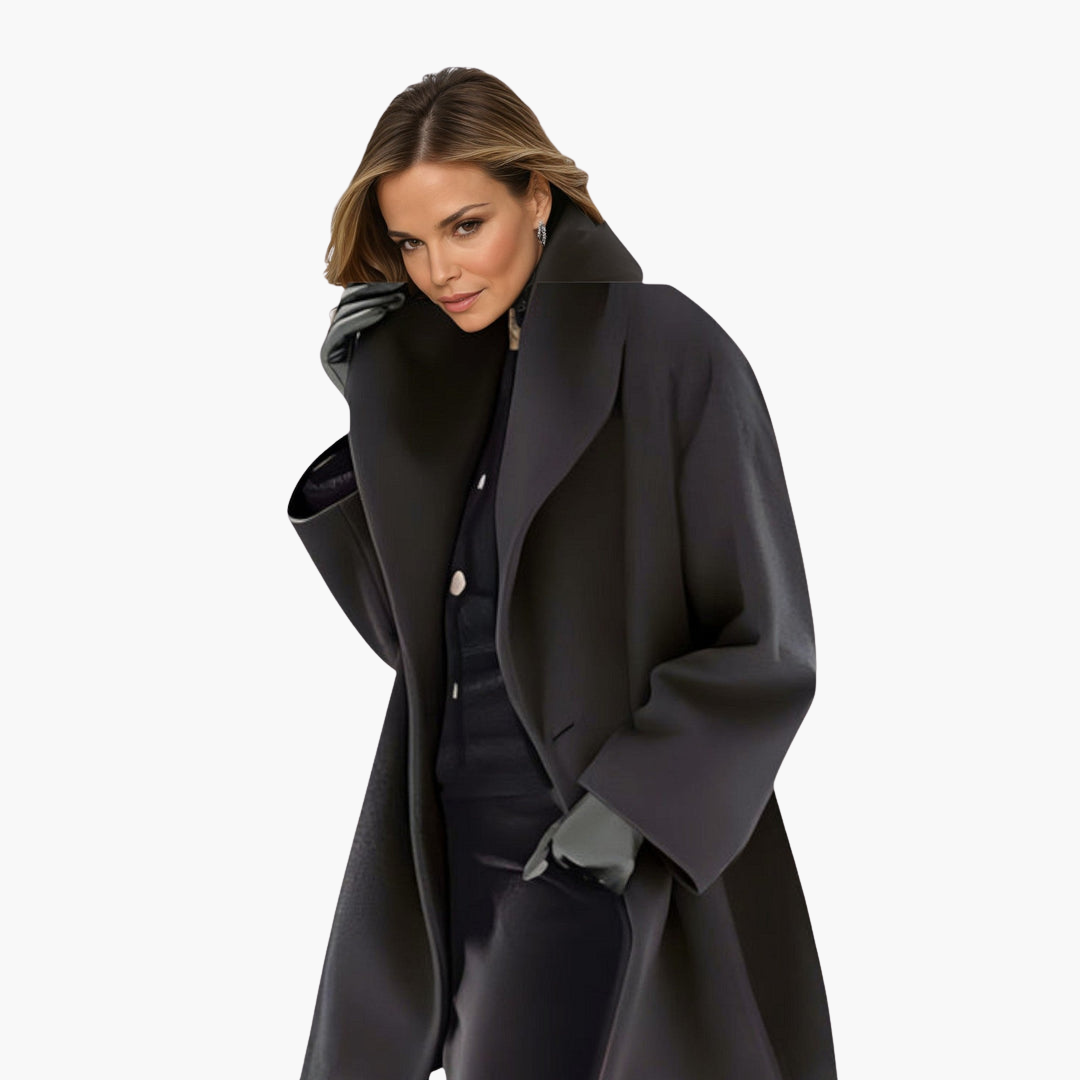 Women's Long Elegant Coat in Soft Fabric | Altivaro