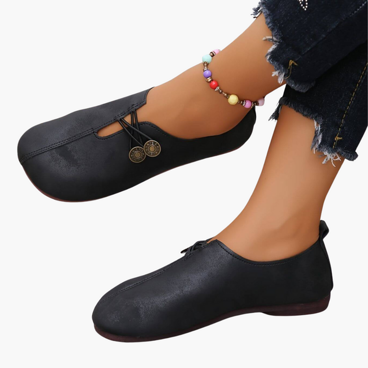 Scarpe Ortopediche Donna in Pelle con Corda e Bottoni | Altivaro