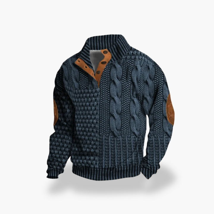 Giacca Uomo in Maglia con Dettagli | Altivaro