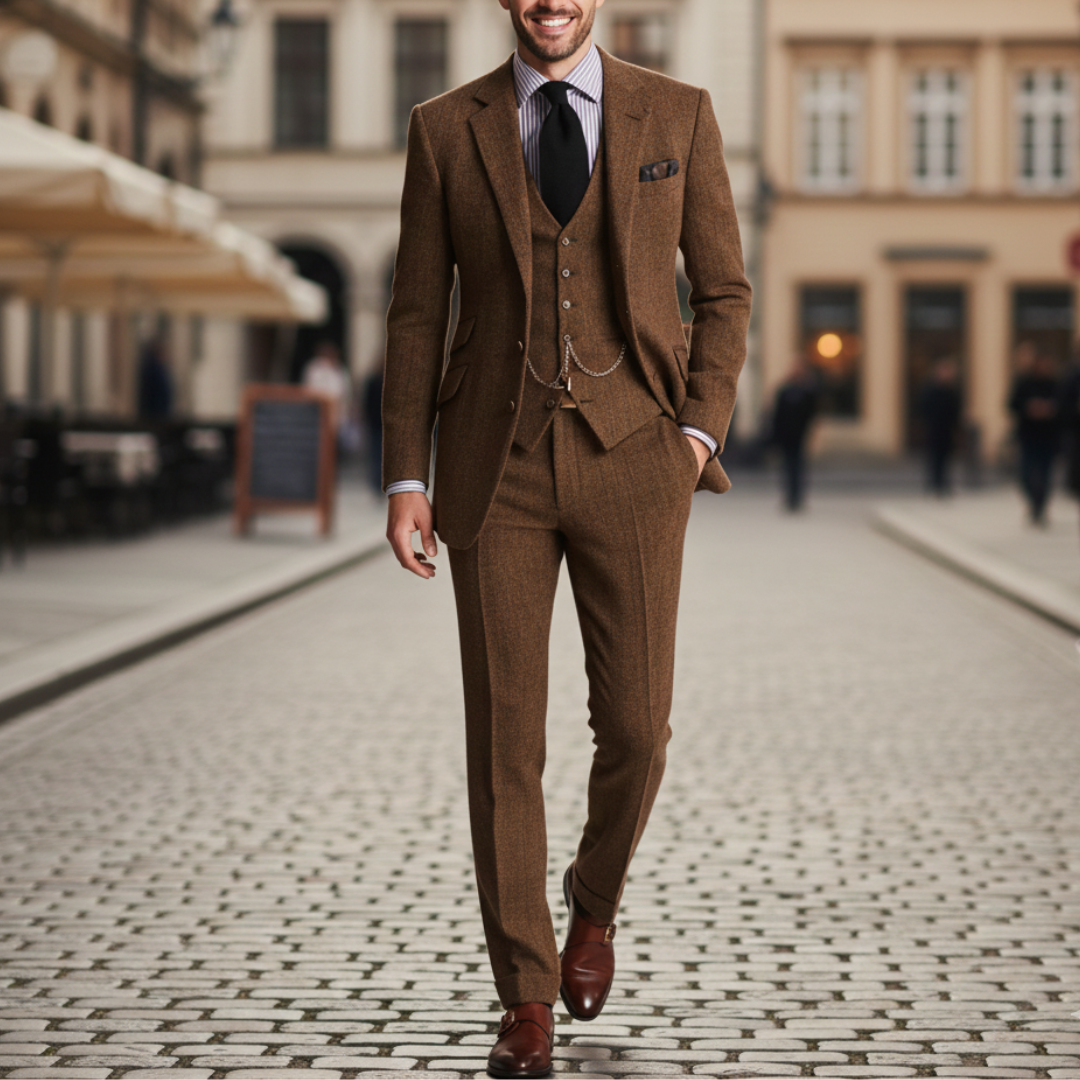 Abito Uomo Tre Pezzi in Tweed | Altivaro