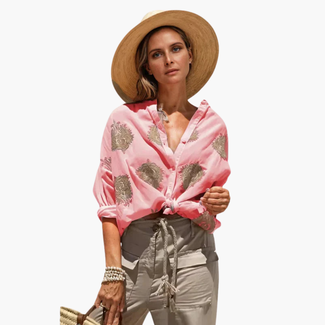Camicia Donna Stampa Floreale Maniche Lunghe | Altivaro