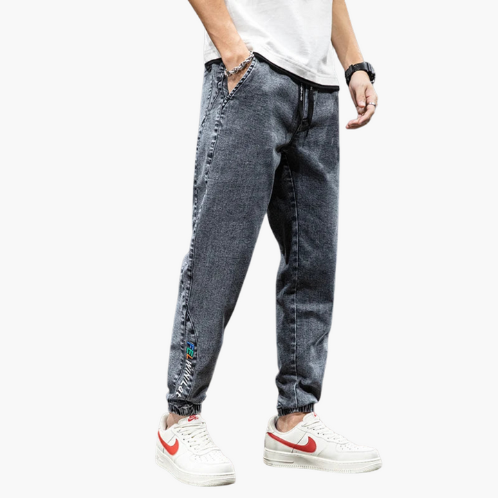 Jeans Jogger Uomo in Denim Elasticizzati Casual con Coulisse | Altivaro