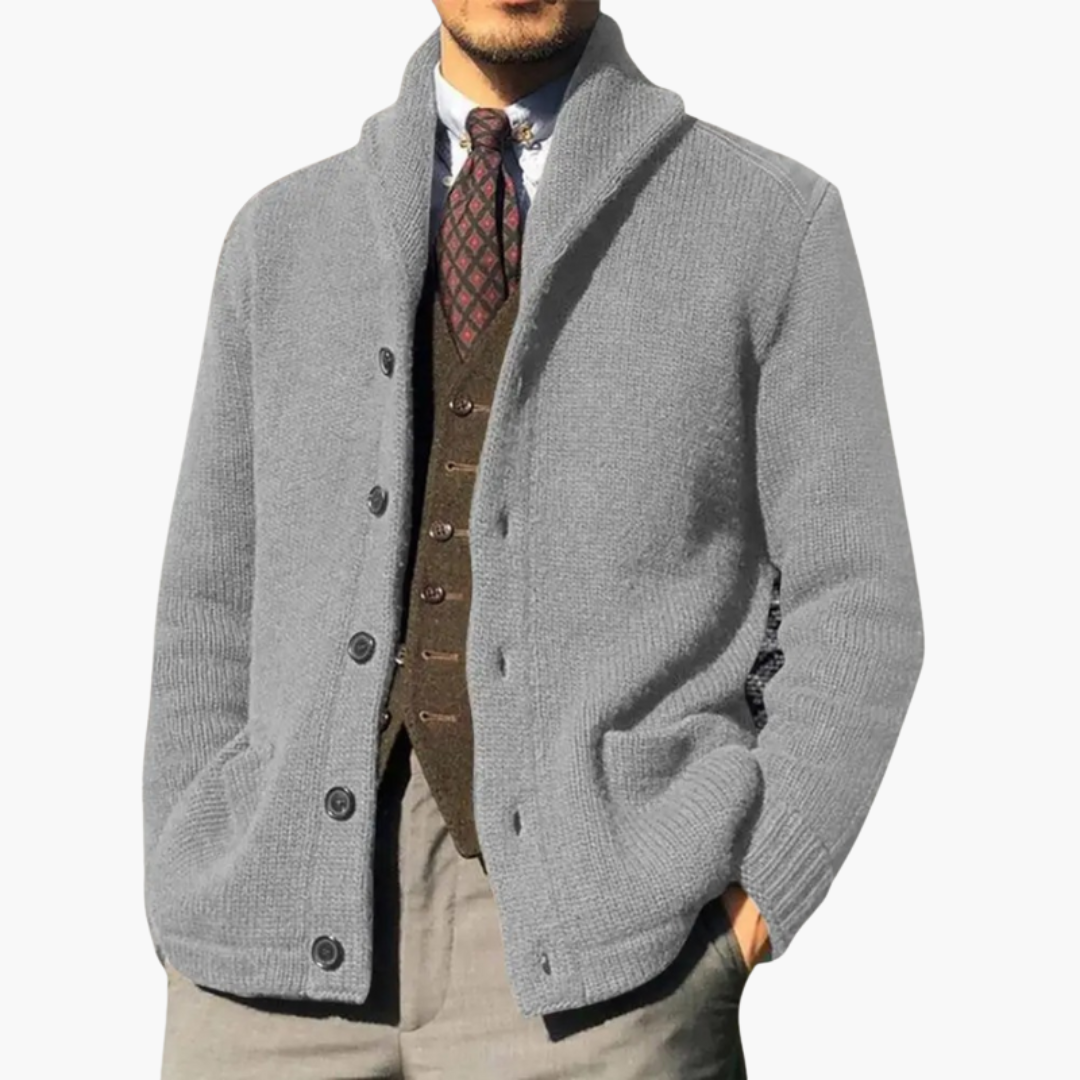 Men's Bicolor Cardigan | Altivaro